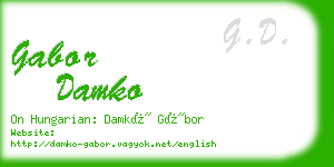 gabor damko business card